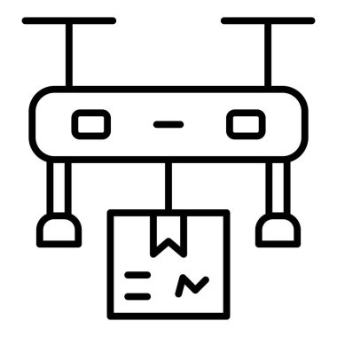 delivery cargo truck icon. outline illustration of warehouse vector icons for web