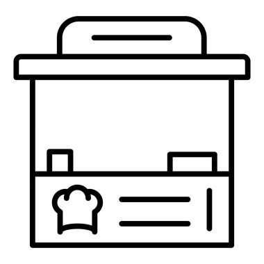 food and drink line icon. outline illustration of bakery vector icons for web