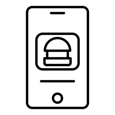 Cep telefonu simgesi, vektör illüstrasyonu