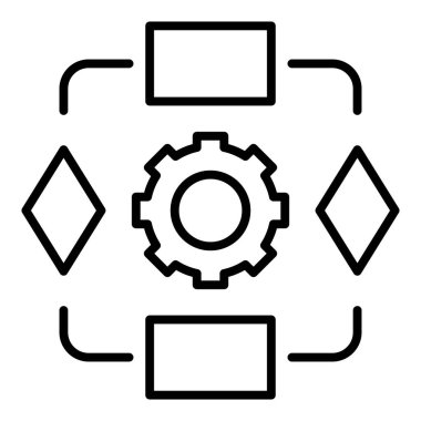 Ayarlar. Web simgesi basit illüstrasyon