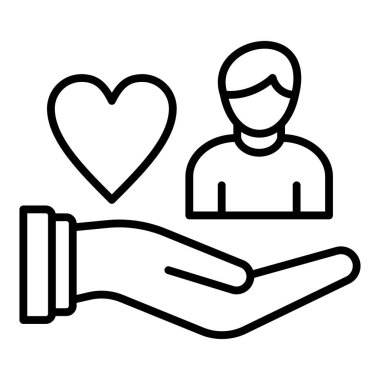 charity and donation line icon. vector illustration