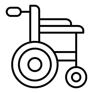 tekerlekli sandalye ikonu vektör illüstrasyonu