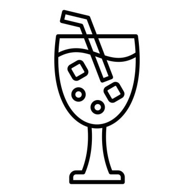 cocktail glass icon. outline illustration of alcohol drink vector icons for web