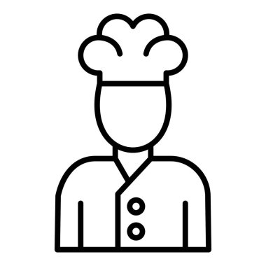 Şef. Web simgesi basit illüstrasyon