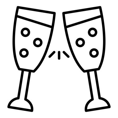 champagne glasses icon vector illustration graphic design
