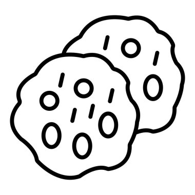 Kurabiye. Web simgesi basit illüstrasyon