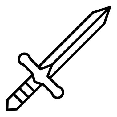 Kılıç. Web simgesi basit illüstrasyon