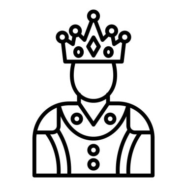 Kral. Web simgesi basit illüstrasyon
