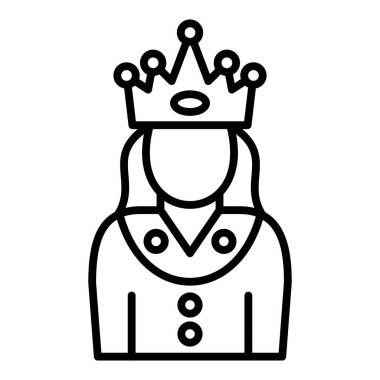 line icon of king of arms in hands