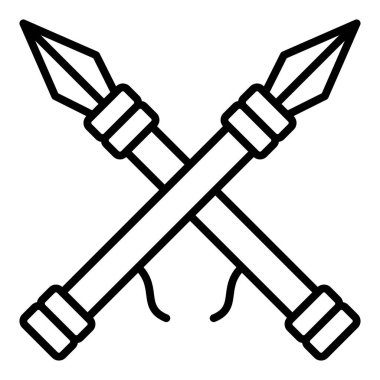 Kılıç simgesi. Web için ortaçağ kılıç vektör simgelerinin basit illüstrasyonu