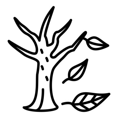 Ağaç. Web simgesi vektör illüstrasyonu