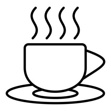 kahve fincanı simgesi, vektör illüstrasyonu