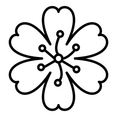 çiçek simgesi vektör illüstrasyonu