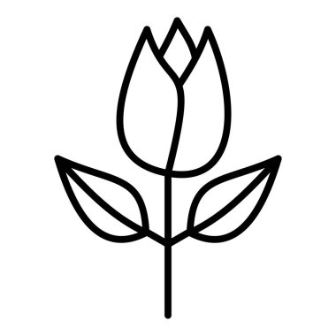 Çiçek. Web simgesi basit illüstrasyon