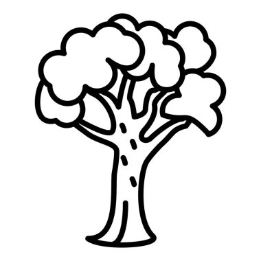 Ağaç simgesinin vektör illüstrasyonu