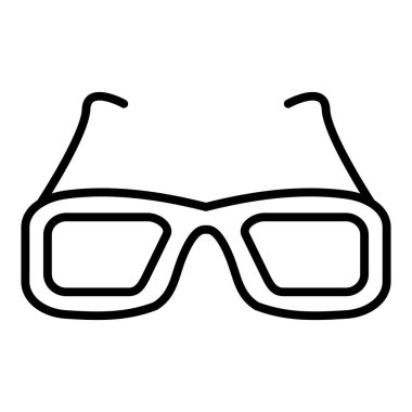 Gözlük ikonu. Web için güneş gözlüğü vektör simgelerinin özet çizimi