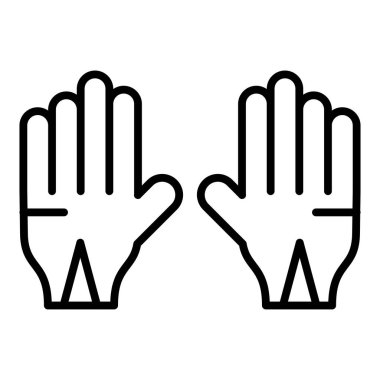 Eldiven simgesi vektör illüstrasyonu