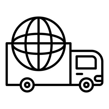 delivery truck with cargo and logistics vector illustration design