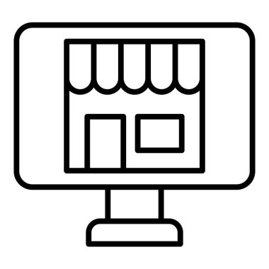 dükkan simgesi vektör illüstrasyonu