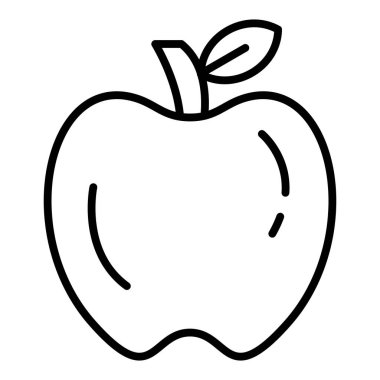 Elma. Web simgesi basit illüstrasyon