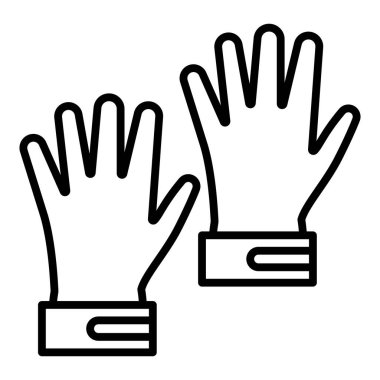 gloves glove icon. outline hand cleaning equipment vector illustration. isolated design.