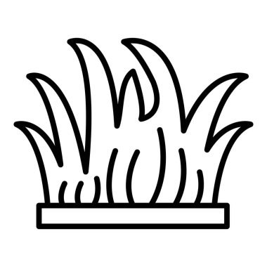 plant icon vector isolated on white background, flame transparent sign, line and linear design elements in outline style