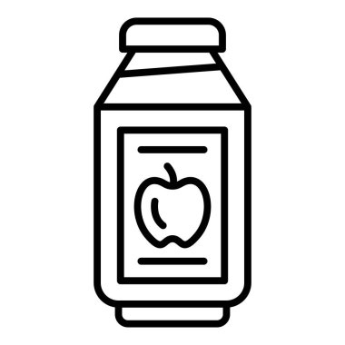 Süt şişesi ikonu. Web için su kavanozu vektör simgelerinin özet çizimi