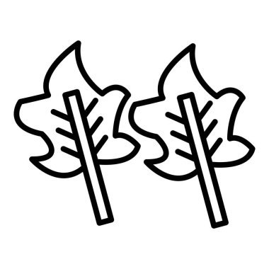 sonbahar yaprakları ikon vektör illüstrasyonu