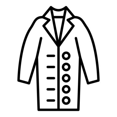 Ceket. Web simgesi basit illüstrasyon