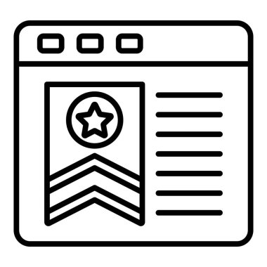 Tarayıcı simgesi. Basit resimleme