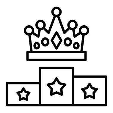 Taç simgesi, vektör illüstrasyonu