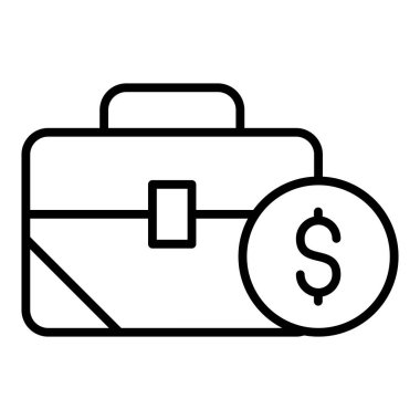 evrak çantası ikonu vektör illüstrasyonu