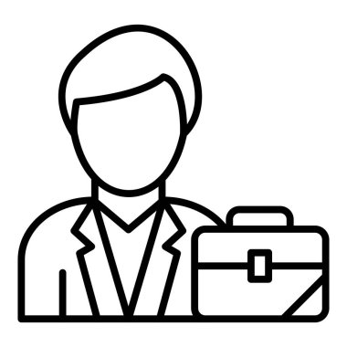 businessman with briefcase and bag icon vector illustration design