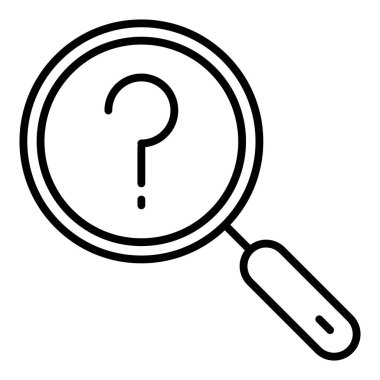 magnifying glass icon. outline magnifier vector illustration symbol and web design. search for infographic, app, ui
