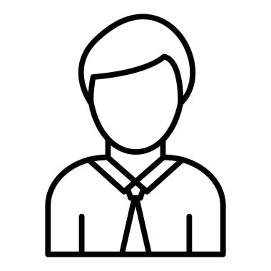 man avatar icon. outline businessman vector illustration. people symbol