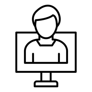 kullanıcı. Web simgesi basit illüstrasyon