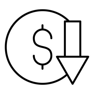 Para için. Web simgesi basit illüstrasyon