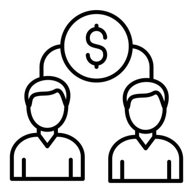 business man and woman with dollar symbol vector illustration design