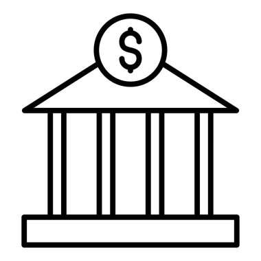 Banka. Web simgesi basit tasarım