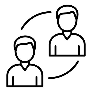 vector line icon of business person with a question mark