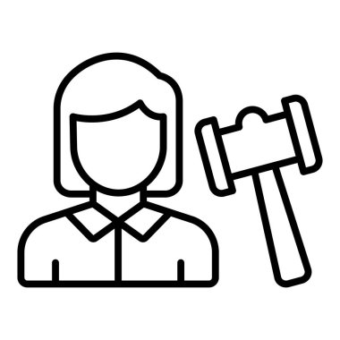 Yargıç simge vektör çizim