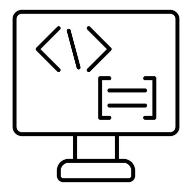 Bilgisayar. Web simgesi basit illüstrasyon