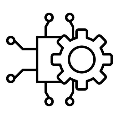 teknoloji ve geliştirme çizgisi vektör simgesi.