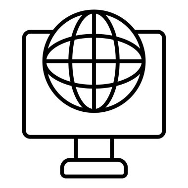 genel ağ vektör çizgisi simgesi