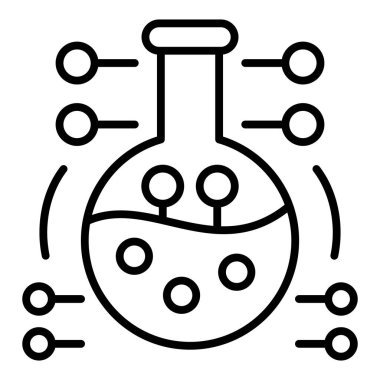 Bilim ve teknoloji çizgisi ikonu. vektör illüstrasyonu