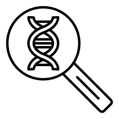 dna icon. outline illustration of microscope vector icons for web
