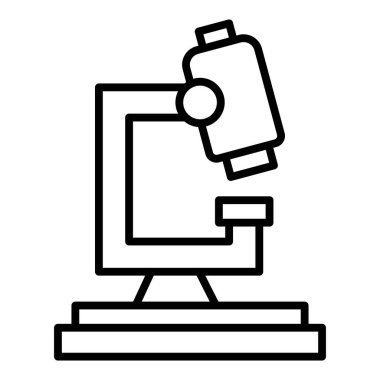 microscope icon. outline modern computer vector illustration pictogram. editable stroke element