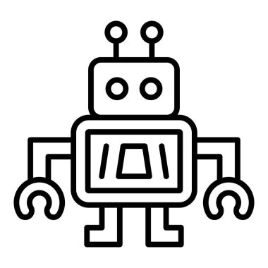 robot ikon vektör illüstrasyonu