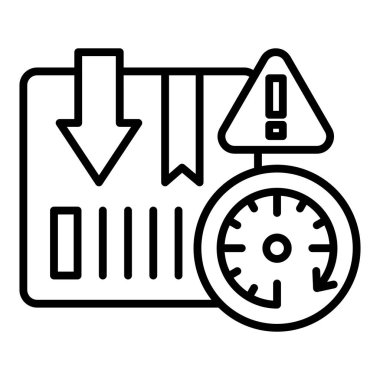dağıtım simgesi vektörü. İnce çizgi işareti. izole edilmiş sınır sembolü çizimi