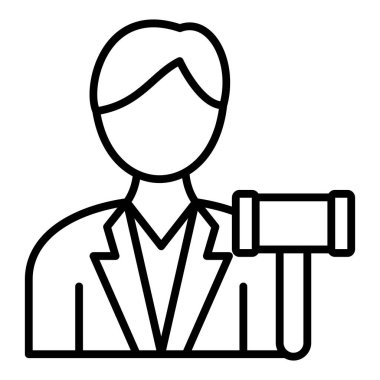 businessman with a bag icon. vector illustration